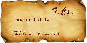 Tanczer Csilla névjegykártya